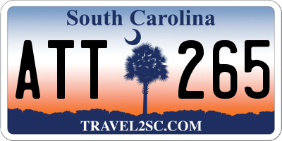 SC license plate ATT265