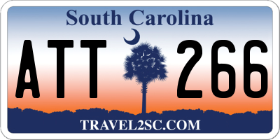 SC license plate ATT266