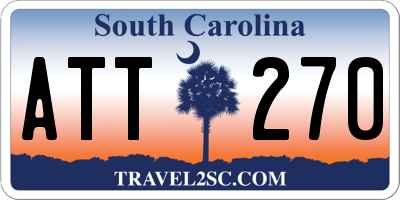 SC license plate ATT270