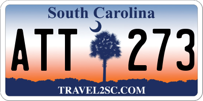 SC license plate ATT273
