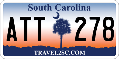 SC license plate ATT278