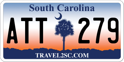 SC license plate ATT279
