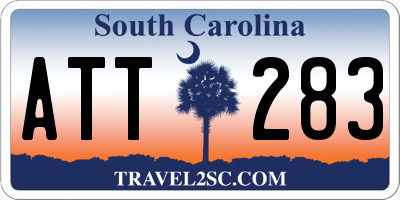 SC license plate ATT283