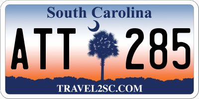 SC license plate ATT285