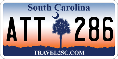 SC license plate ATT286