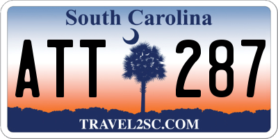 SC license plate ATT287