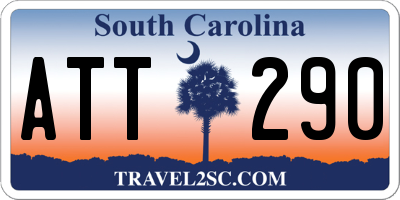 SC license plate ATT290