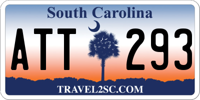 SC license plate ATT293