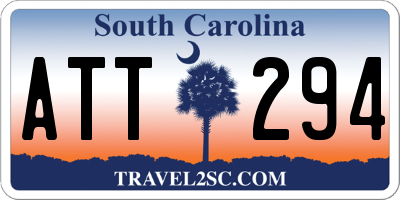 SC license plate ATT294