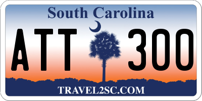 SC license plate ATT300