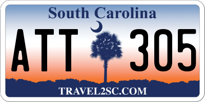 SC license plate ATT305