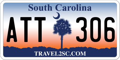 SC license plate ATT306