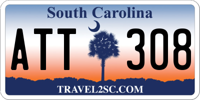 SC license plate ATT308