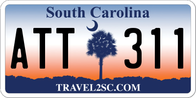 SC license plate ATT311