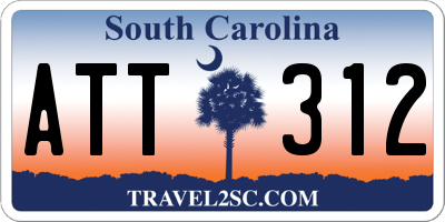 SC license plate ATT312
