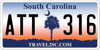 SC license plate ATT316