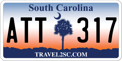 SC license plate ATT317