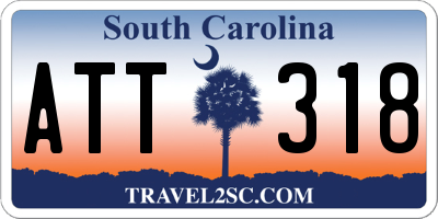 SC license plate ATT318