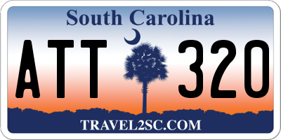 SC license plate ATT320