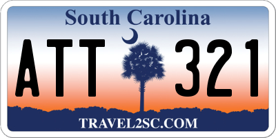 SC license plate ATT321