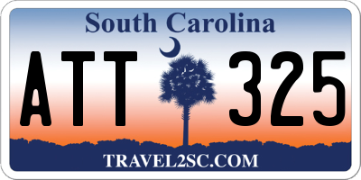 SC license plate ATT325