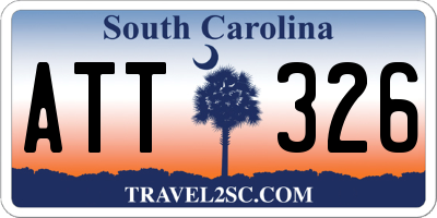 SC license plate ATT326