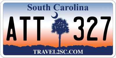 SC license plate ATT327