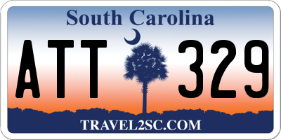 SC license plate ATT329