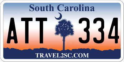 SC license plate ATT334