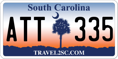 SC license plate ATT335