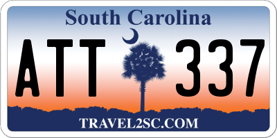 SC license plate ATT337