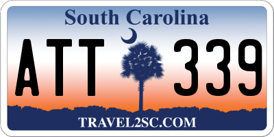 SC license plate ATT339
