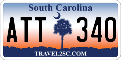 SC license plate ATT340