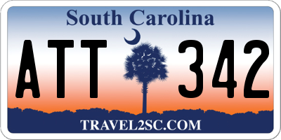 SC license plate ATT342