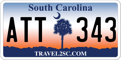 SC license plate ATT343