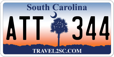 SC license plate ATT344