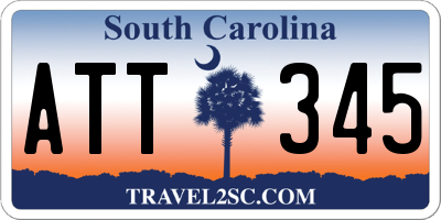 SC license plate ATT345