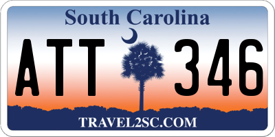 SC license plate ATT346