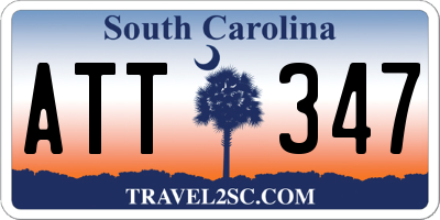 SC license plate ATT347