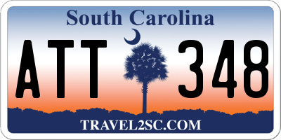 SC license plate ATT348