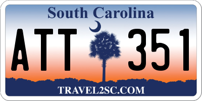 SC license plate ATT351