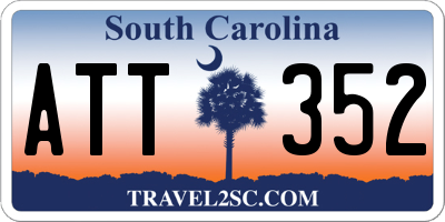SC license plate ATT352