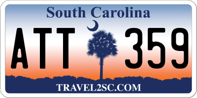 SC license plate ATT359