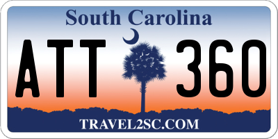 SC license plate ATT360