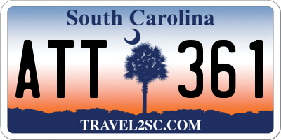 SC license plate ATT361