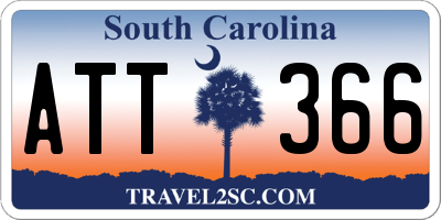 SC license plate ATT366