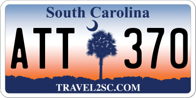 SC license plate ATT370