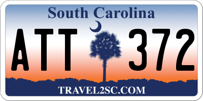 SC license plate ATT372
