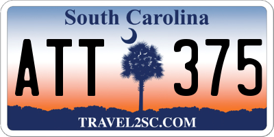 SC license plate ATT375