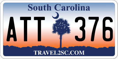 SC license plate ATT376